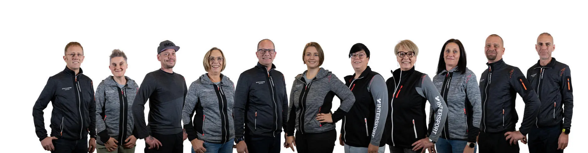 Das Bild zeigt das aktuelle Team von Intersport G&uuml;nther.