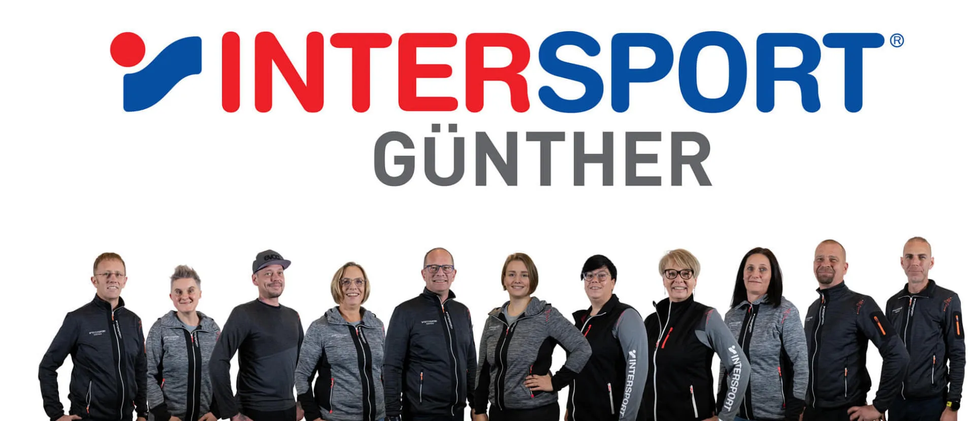 Das Bild zeigt das aktuelle Team von Intersport G&uuml;nther.